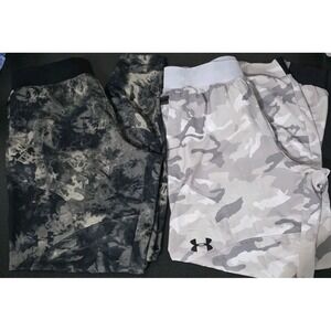 2 Under Armour Mens Unstoppable Jogging Trousers Bottoms Pants Closed Hem Camo M